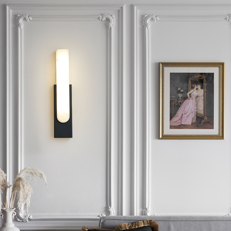 Luz de pared de cabecera dormitorio sala de estar iluminación de fondo de pared de arte moderno minimalista escalera lámpara de pasillo 522L lámpara de montaña