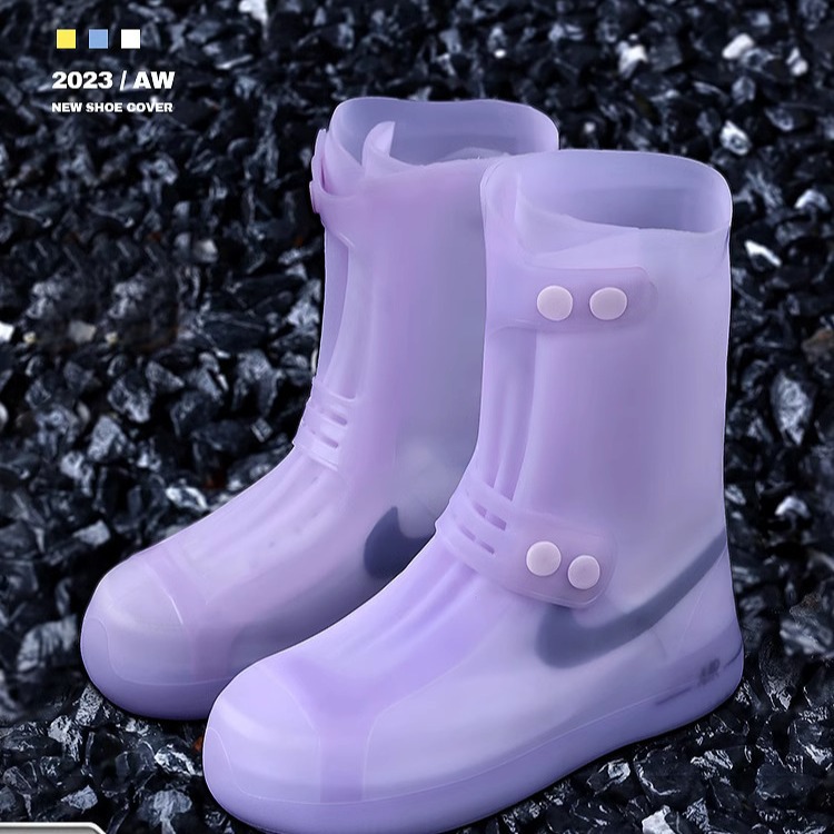 女款2024新款防雨靴硅胶雨天儿童雨鞋套外穿鞋套女款