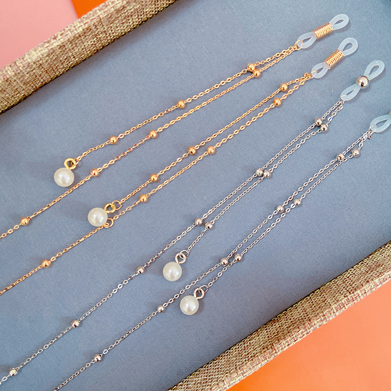 新品 珍珠流苏眼镜链 太阳镜眼镜挂脖链条带女士珠链休闲眼镜链|ms