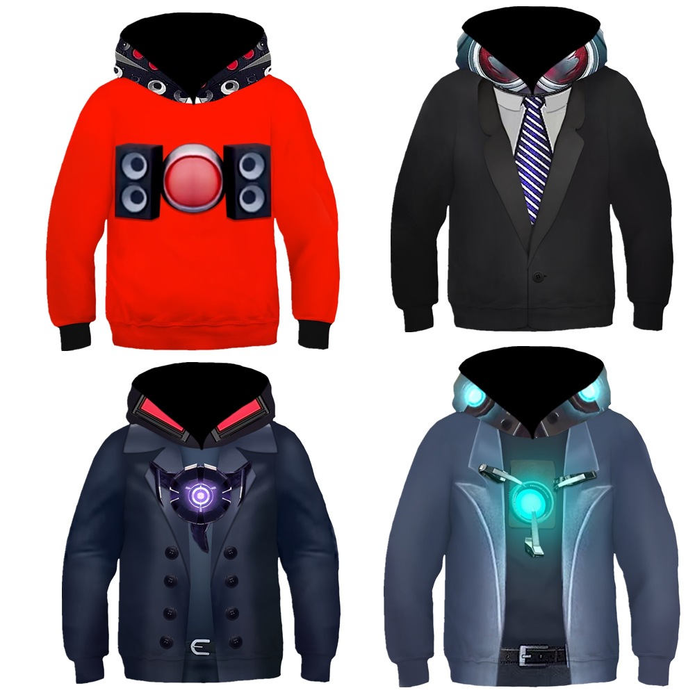 Cross-border cosplay Titan TV character unisex 3D digital printing children's anime hooded sweatshirt