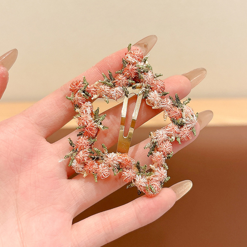 5#Clip BB estrella de cinco puntas encaje floral 6cm