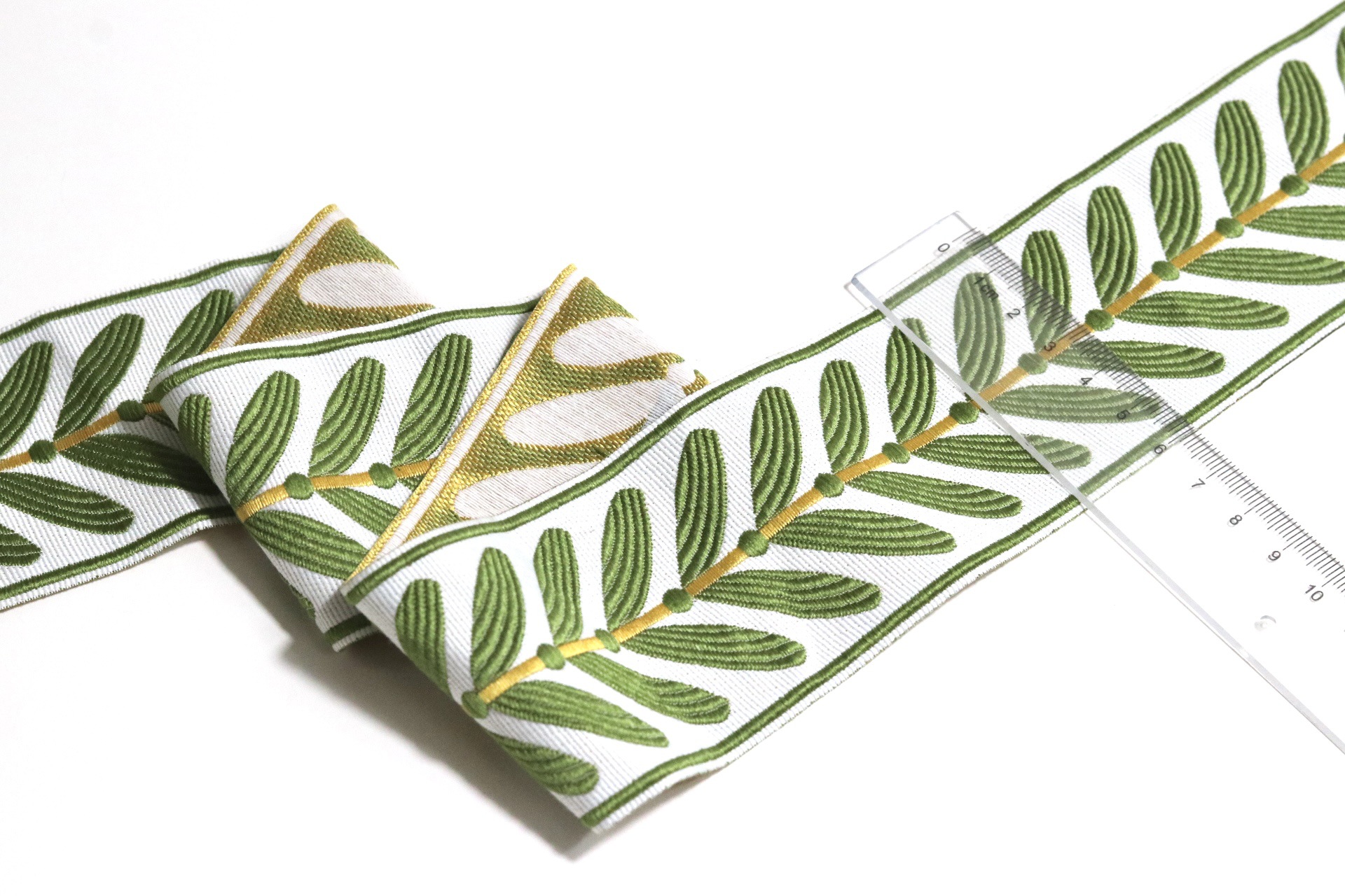 6cm de ancho y de alta precisión hoja cinta ropa cortina mantel sofá cama cubierta decorativa cinta