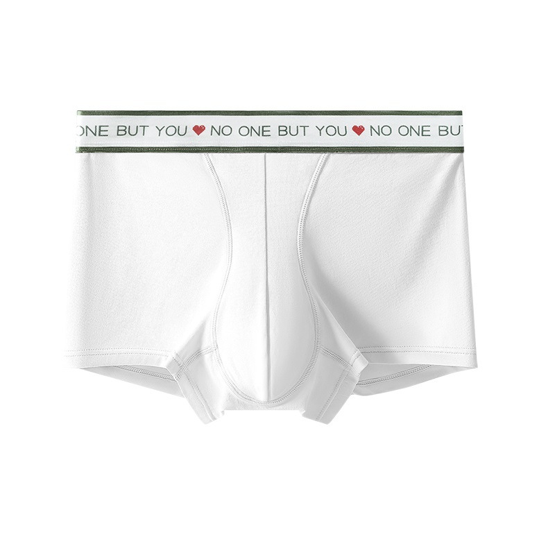 Ropa interior masculina Modal 7A entrepierna antibacteriana pantalones cuadrangulares letras cintura media pantalones bóxer juveniles ropa interior masculina