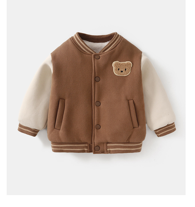 Vestiti per bambini, giacca in morbido cotone da baseball, abbigliamento autunnale e invernale, ragazze, neonati, ragazzi, top spesso,_voghion.com
