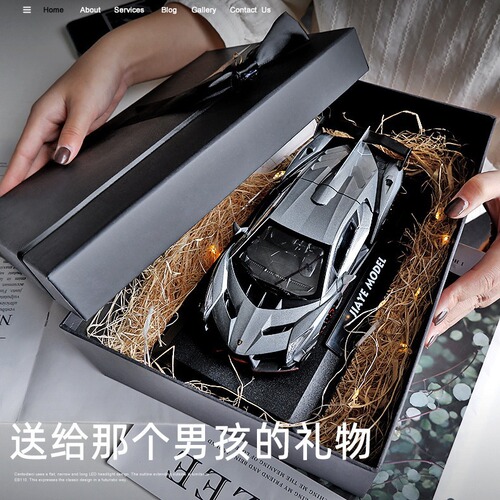1/24 Lambo Veneno poison car model simulation alloy car model sports car as a gift for friends and figure ornaments