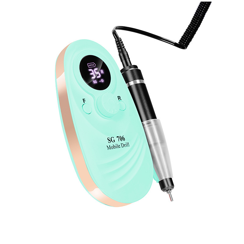 Portátil de almacenamiento eléctrico máquina de pulir de uñas pulido de uñas manicura eliminación de uñas máquina de pulir eléctrica pluma de molienda eléctrica