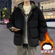冬季男生棉服外套13男孩14初中学生加厚棉袄15岁青少年胖大童棉衣