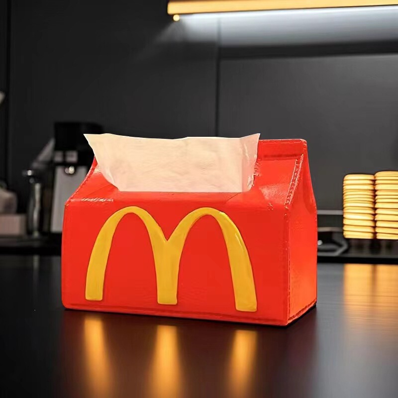 Creative McDonald's Tissue Box M Surrounding Golden Arches Internet Celebrating Trend Paper Drawdown Decorations Resin Niche Gift