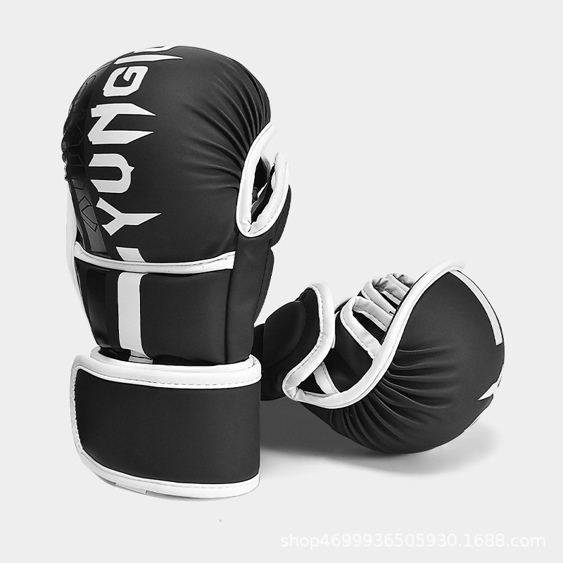 Martial Arts Training Mma Half-Finger Boxing Gloves for Children, Professional Sparring Wrist Protection, Professional Level