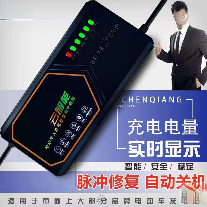 自动断电高性能电动车充电器电瓶车充电器48V/60V/64V/72V/20