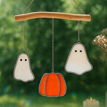 �羳��Ʒoween Stained Glass Ghost Suncatcher &ndash; Spooky Windo