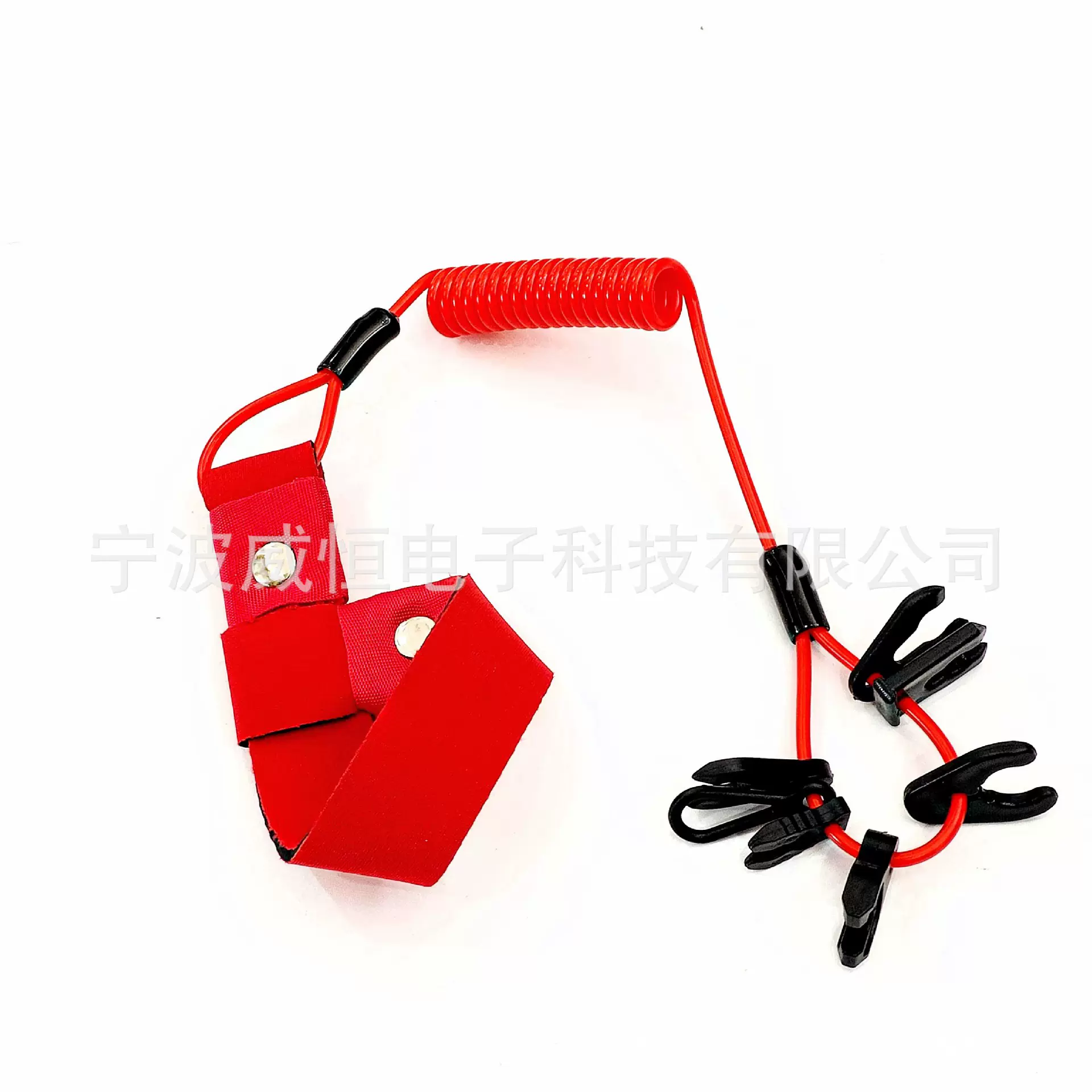 厂家热销七把钥匙红带子熄火绳 摩托艇外机熄火弹簧绳