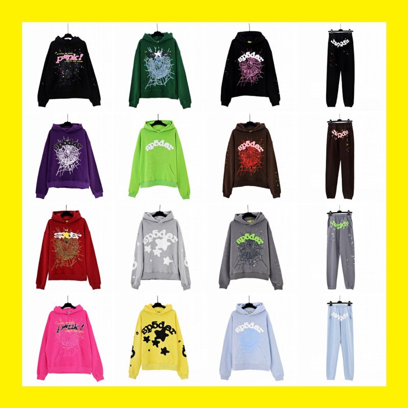 Spider Hip-Hop Singer Young Thug Same Style Foam Letters 555555 Couple Hoodie Pink Sweatshirt
