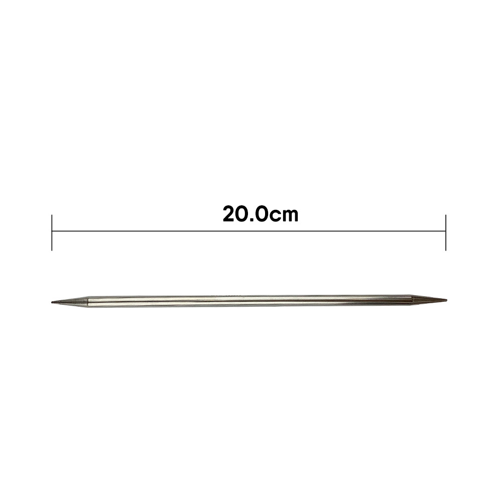 Herramientas de tejer de acero inoxidable de doble punta aguja suéter 20cm largo grabado láser 2,0-6,0mm un conjunto de 11 pares P