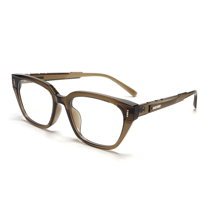 24 años nuevo TR90 marco ultraligero estampado de leopardo ojo de gato muestra cara pequeña de alta gama montura de carey cara redonda gafas anti-luz azul