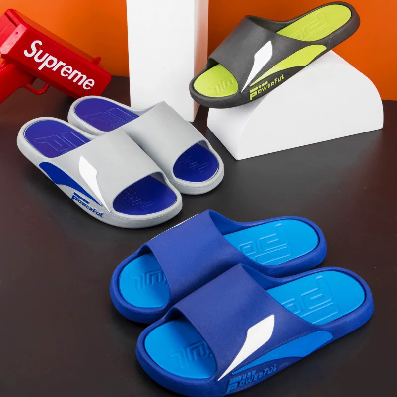 Модные мужские летние тапочки, новая Нескользящая верхняя одежда с толстой подошвой, домашние повседневные мужские тапочки в Корейском стиле