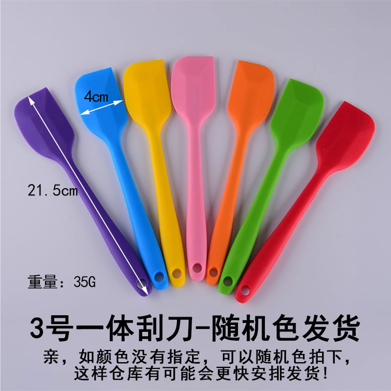 Todo incluido mango translúcido raspador de silicona crema de mantequilla raspador de agitación herramienta espátula para hornear