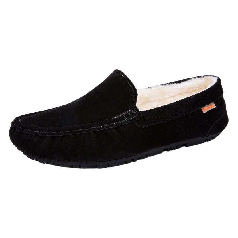 Трансграничные живые Мокасины, горячие продажи, мужские кожаные матовые повседневные кожаные туфли, простые Лоферы без шнуровки на флисовой подкладке, мужские