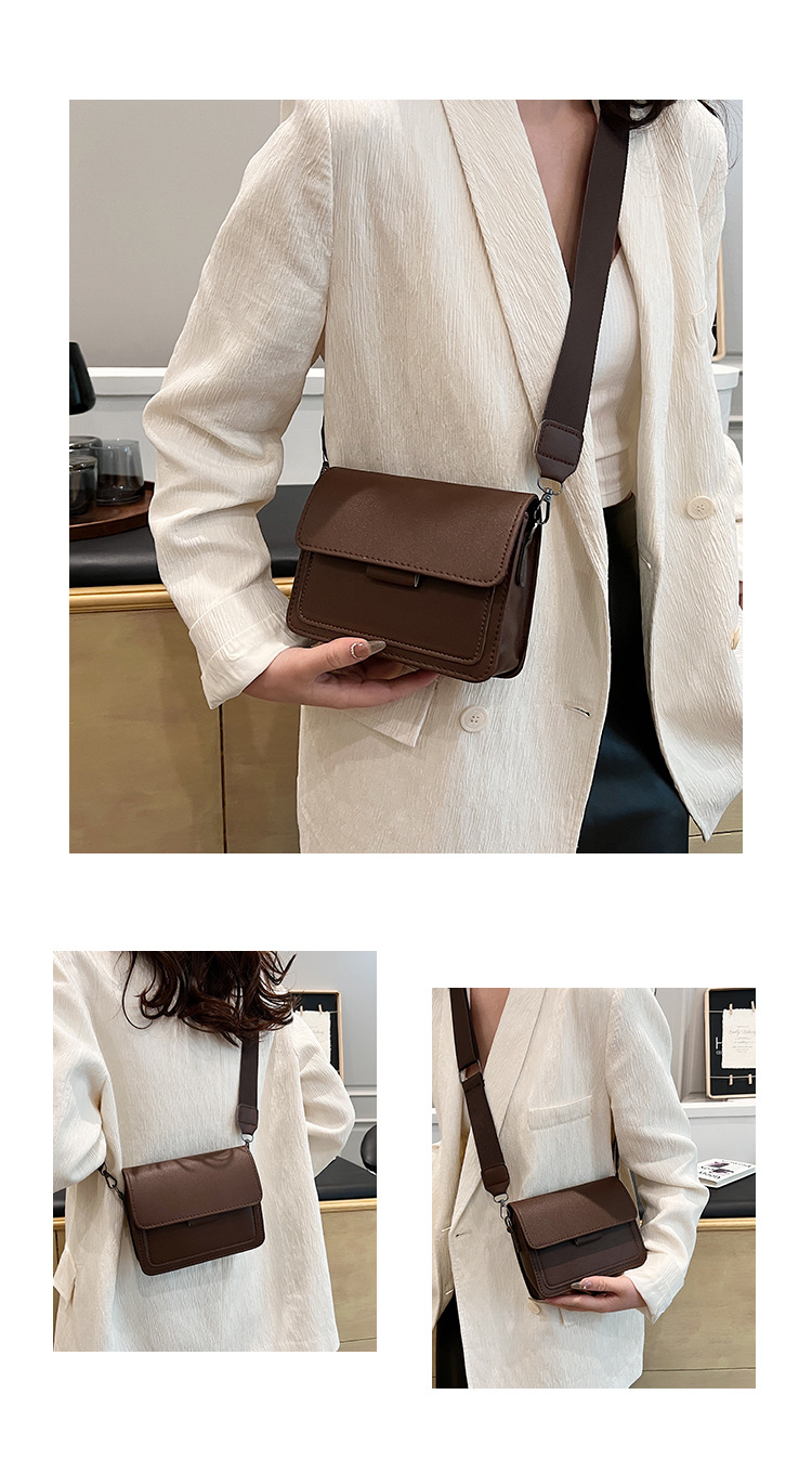 198g Weight Synthetic Leather Lining Material Sewing Thread Fashion Element Flip Cover Closure Type Single Shoulder Strap Strap Type Square Bag Bags Type Casual Occasion Pu Leather Material Solid Color Pattern All Seasons Season Women's Gender Classic Style Style Square Shape Women's Pu Leather Solid Color Classic Style Sewing Thread Square Flip Cover Square Bag 6