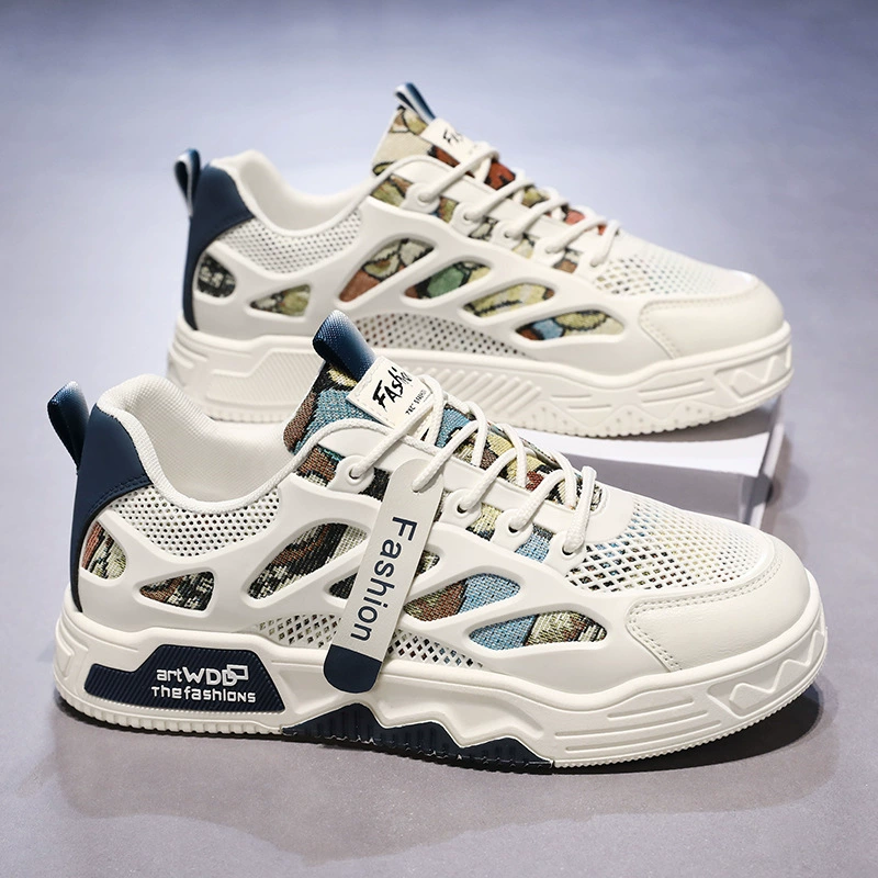 Летняя мужская обувь 2024 новая дышащая холст обувь мужская мода дикая белая обувь спортивная обувь повседневная обувь обувь