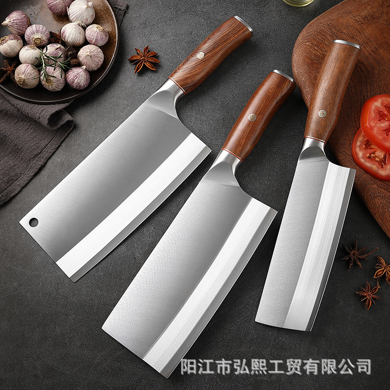 9cr18mov Slicing Knife Yangjiang Clip Steel Kitchen Knife Hotel Chef Special Kitchen Knife Set Chopping Dual-purpose Knife Three-in-one 9cr18mov Slicing Knife Yangjiang Clip Steel Kitchen Knife Hotel Chef Special Kitchen Knife Set Chopping Dual-purpose Knife Three-in-one