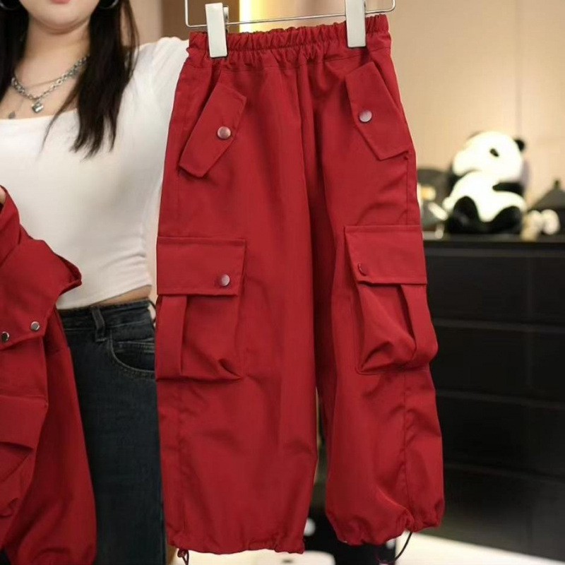 걸스 후드 재킷 누빔안감 충전 옷 투피스 2024 새로운 투피스 의상 냉간 성격