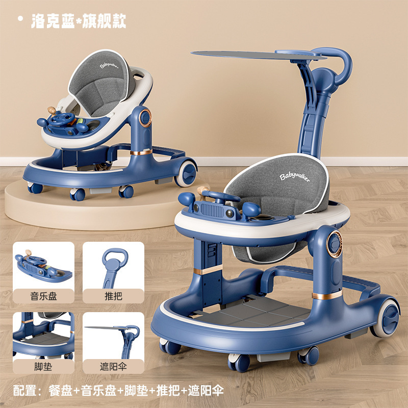 Transfronterizos婴儿 caminante plegable multifuncional anti-rollback婴儿 caminante infantil aprende a caminar estricto empuje mano