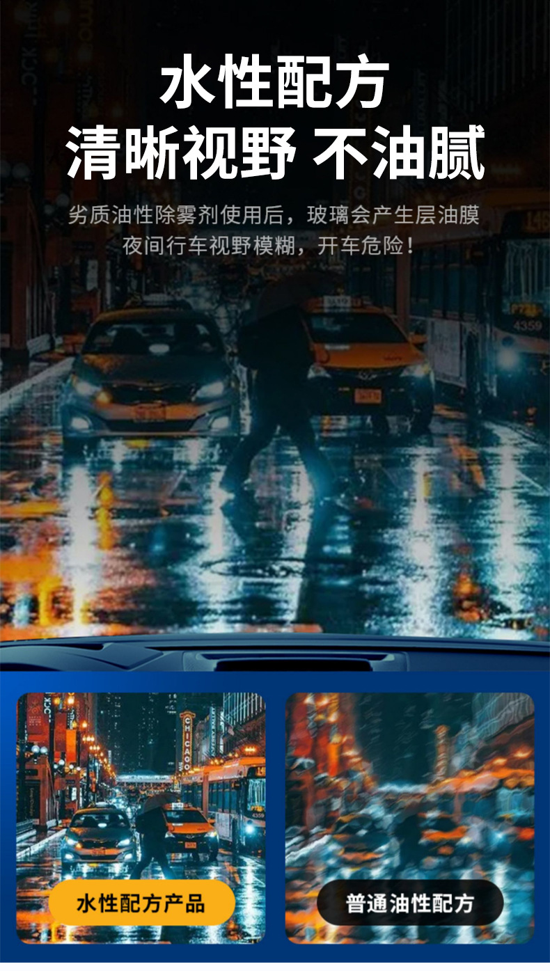 Duerdeao Car Glass Anti-Fog Agent, Defogger, Car Window Rainproof Spray, Rearview Mirror Anti-Fog Magic 260ml