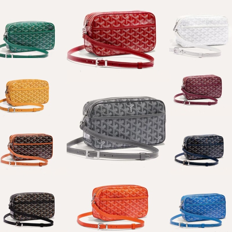 Goyard Dog Tooth Camera Bag Goyard High-End Crossbody Bag Printed with Y Letter Single Shoulder Geometric Card Camera Bag