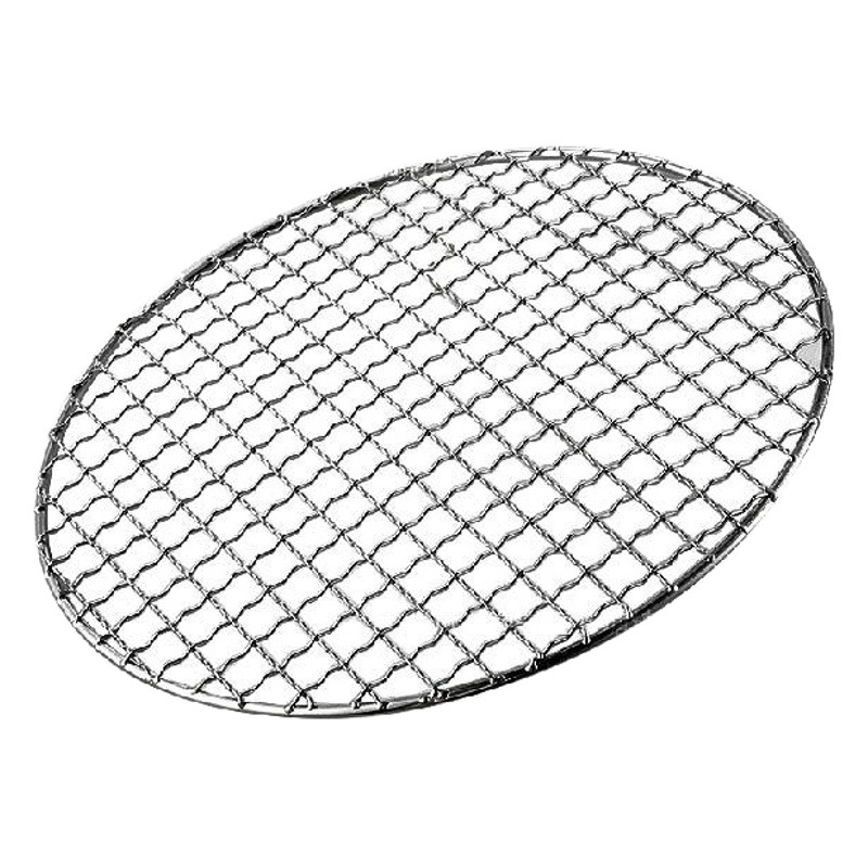 Stainless Steel Iron Round Ginning Barbecue Net Household Outdoor Camping Barbecue Net Enclosure Furnace Tea Accessories High Temperature Resistant