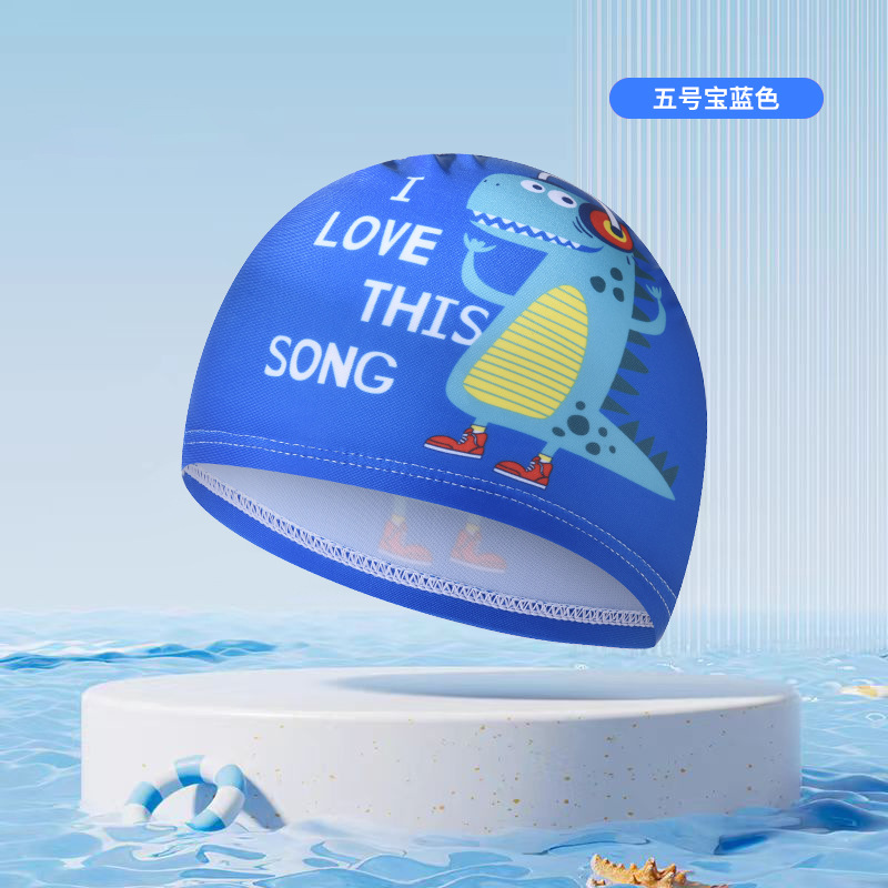 Sombreros de baño para niños de moda impresión de dibujos animados dinosaurios cómodos gorras de tela lindas gorras para niños y niñas gorras de tela de oído para bebés