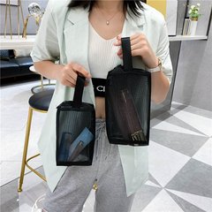 Mesh Makeup Bag 2022 New Arrival Instagram Style Mesh Toiletry Bag Portable Mini Internet-Famous Lipstick Case