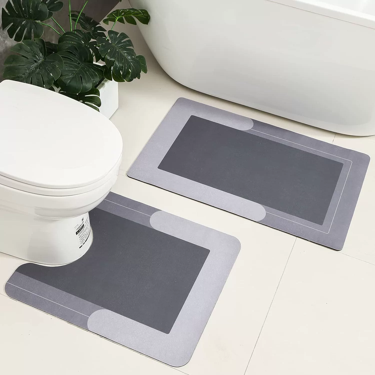 Минималистичный диатомовая грязь стиль коврик для ванной комнаты U-образный туалет впитывает воду быстро сушит коврик для ванной комнаты из трех частей