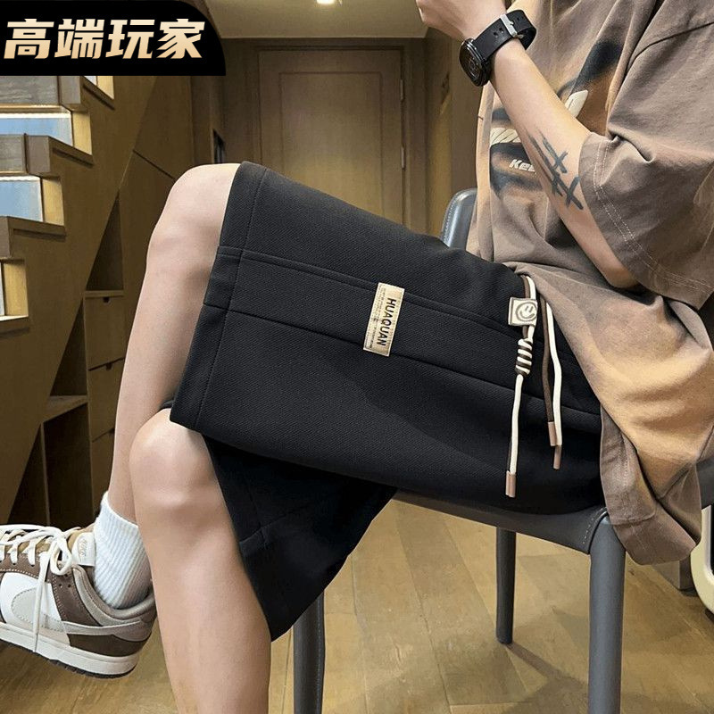 Summer Shorts for Men, American Style, Elastic, Large Pockets, Sporty, Loose, Casual, Beach, Basketball, Versatile