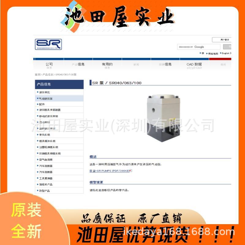 原厂供货SR-ENGINEERING工程 SR100 简单紧凑型气动泵