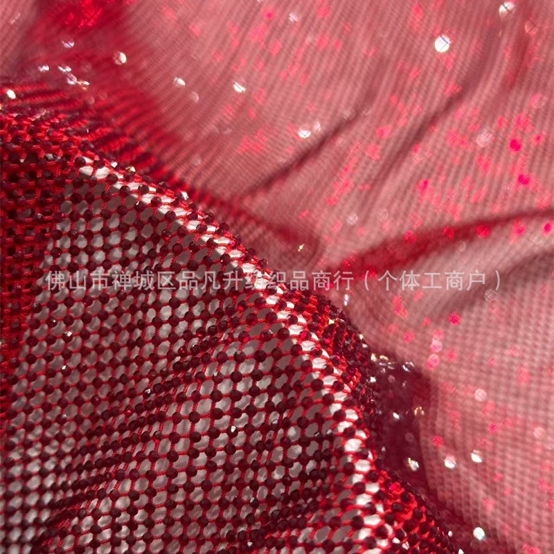 Fabricantes de tela de diamante caliente de alta densidad de 6 imitación de diamante australiano moda cena espectáculo de fiesta vestido de tela