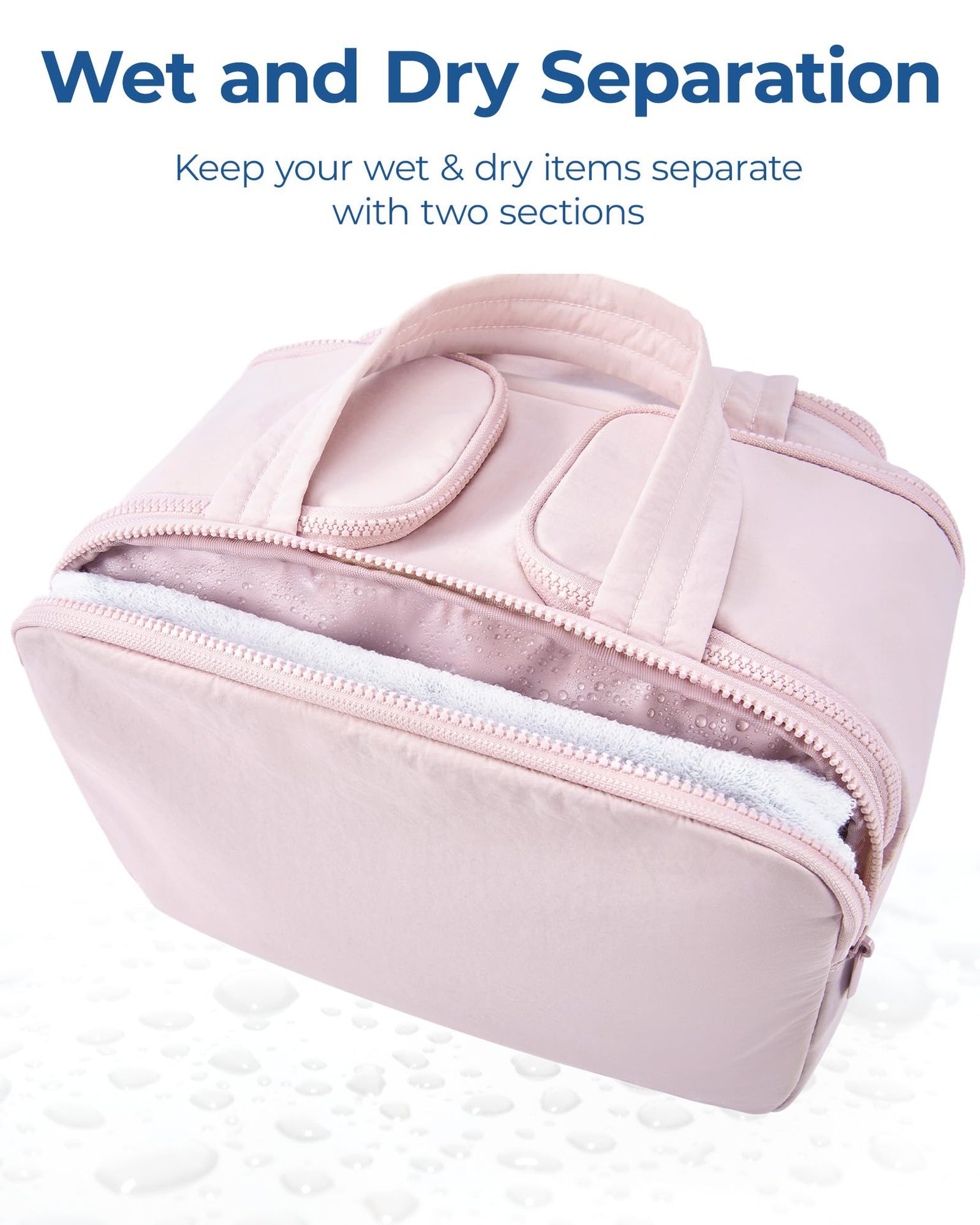 Borsa per il trucco portatile in poliestere alla moda Borsa da viaggio casual Borsa da toilette morbida Borsa da viaggio per set da toeletta Borsa portaoggetti_voghion.com
