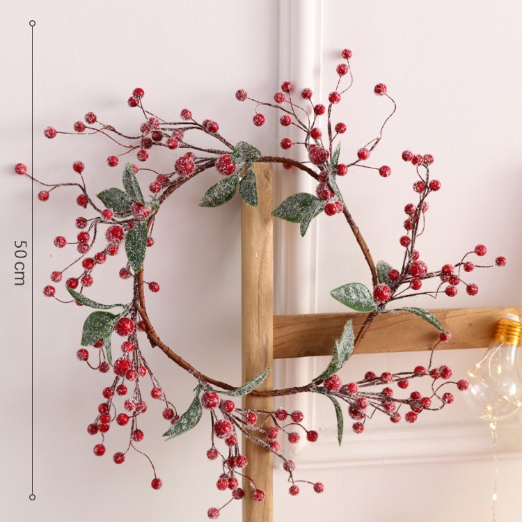 Estación independiente explosión guirlanda de Navidad decoración mini guirlanda de caña puerta colgante decoración DIY colgante pequeño