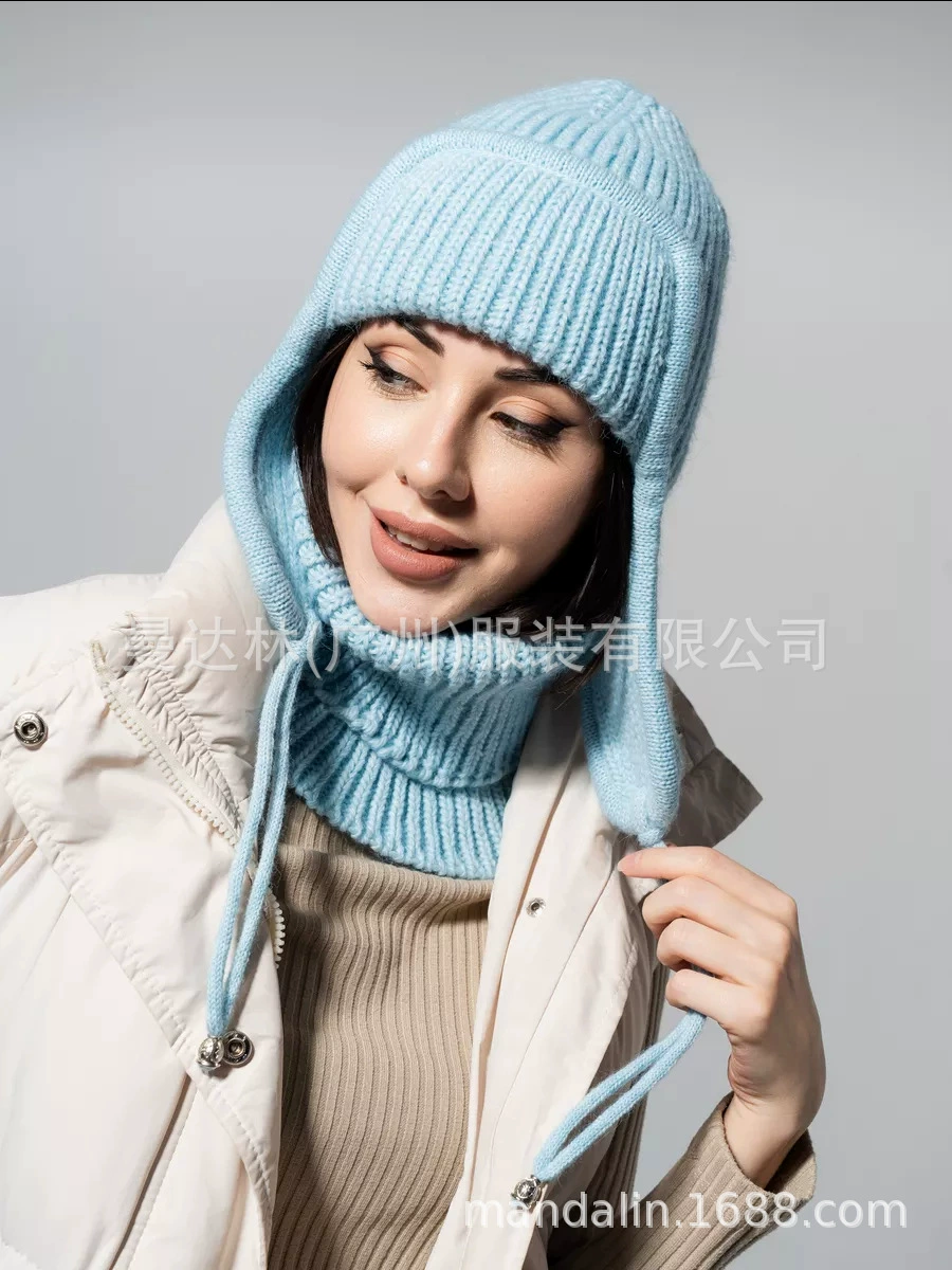 Комплект с флисом теплая knitted шапка со/scarf