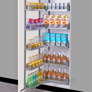 Wow Cross-Border Multi-Layer Large Monster Snack Cabinet Tall Cabinet Deep Pull Basket Kitchen Cabinet Linkage Large Monster Pull Basket