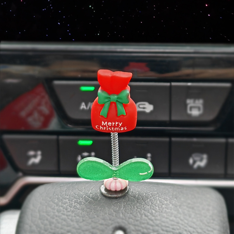 Coche transfronterizo sacudiendo la cabeza Santa Claus decoración Nueva Elk coche consola central salpicadero regalo decoración Decoración