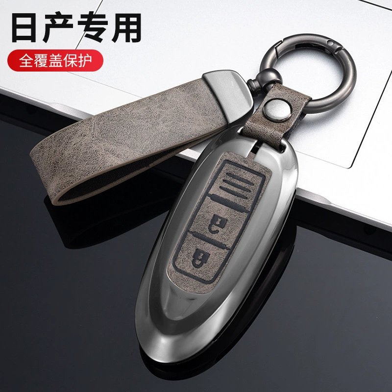 Подходит для чехла для ключей автомобиля Nissan Qijun Qashqai Tiida Jinke Tuda Nissan 14-го поколения Sylphy Teana Murano с пряжкой n