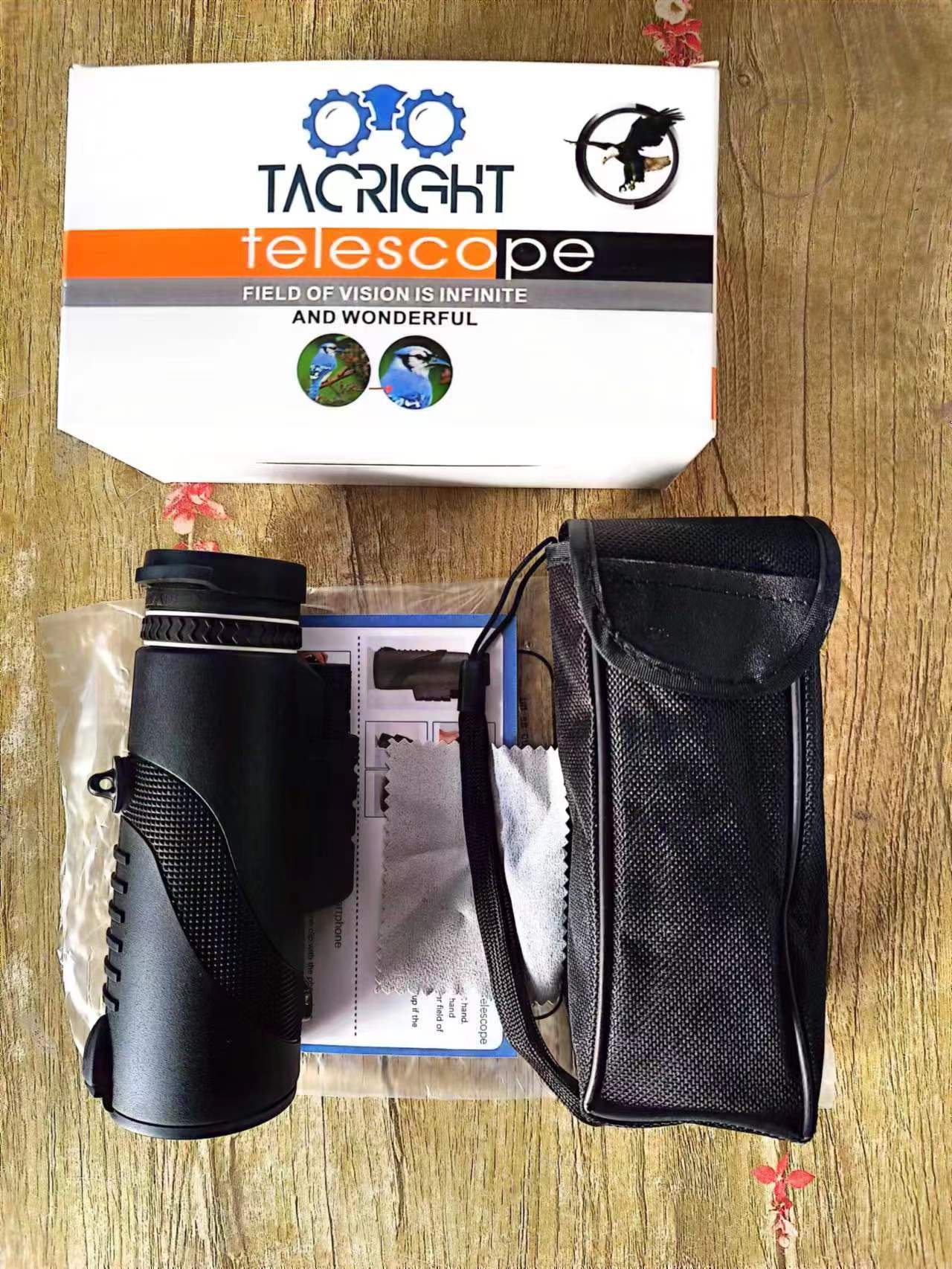 40x60 monocular de alta potencia HD telescopio verde baja luz de visión nocturna telescopio teléfono móvil gafas transfronterizas al por mayor