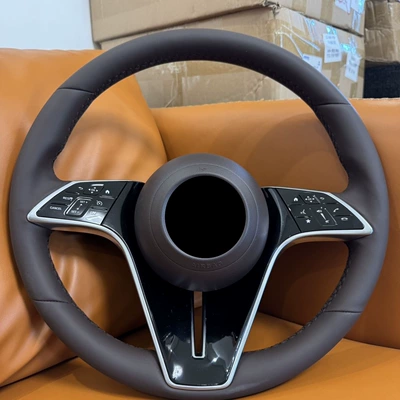 Suitable for Upgrading and Modifying the Old Models of Mercedes-Benz E-Class, C-Class, S-Class, and A-Class to the New Butterfly Maybach Steering Wheel (Steering wheel) - brown