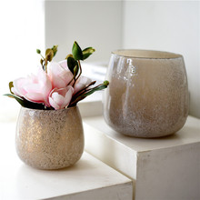 简约欧式彩色气泡大口径玻璃花瓶家居桌面台面装饰品摆件水培花器