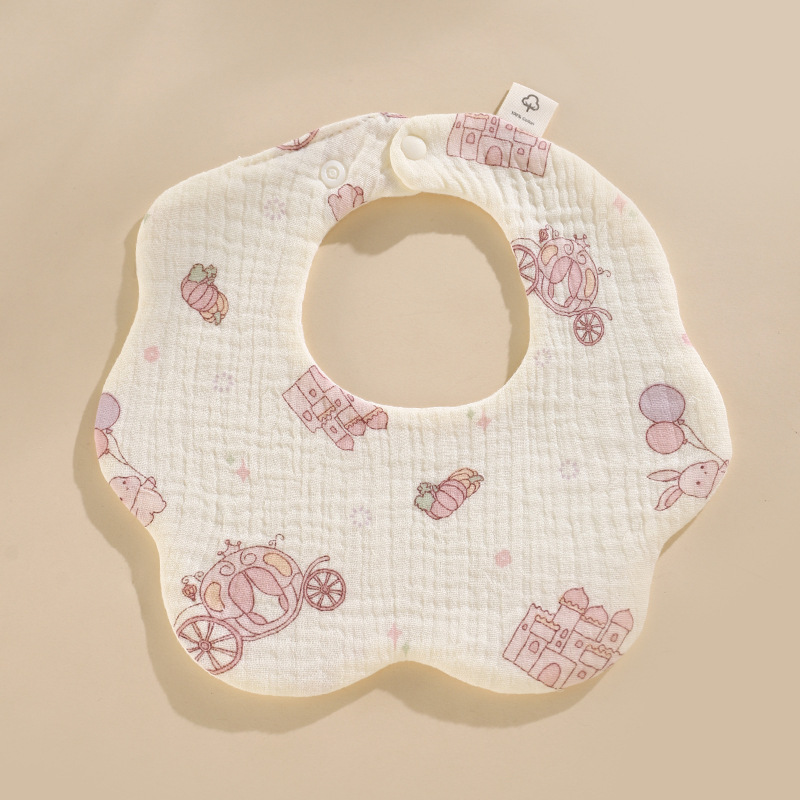 Babero de algodón para bebés Clase A babero de gasa de algodón para niños Toalla de saliva para recién nacidos de gasa suave de seis capas