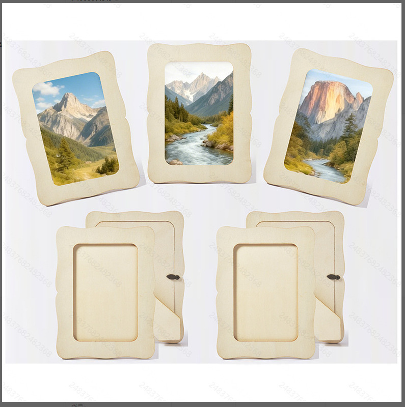 Cross-Border Children's Painting DIY Unfinished Solid Wood Photo Frame Wooden DIY Photo Frame 6inch Handmade Painting Crafts Cross-Border Children's Painting DIY Unfinished Solid Wood Photo Frame Wooden DIY Photo Frame 6inch Handmade Painting Crafts