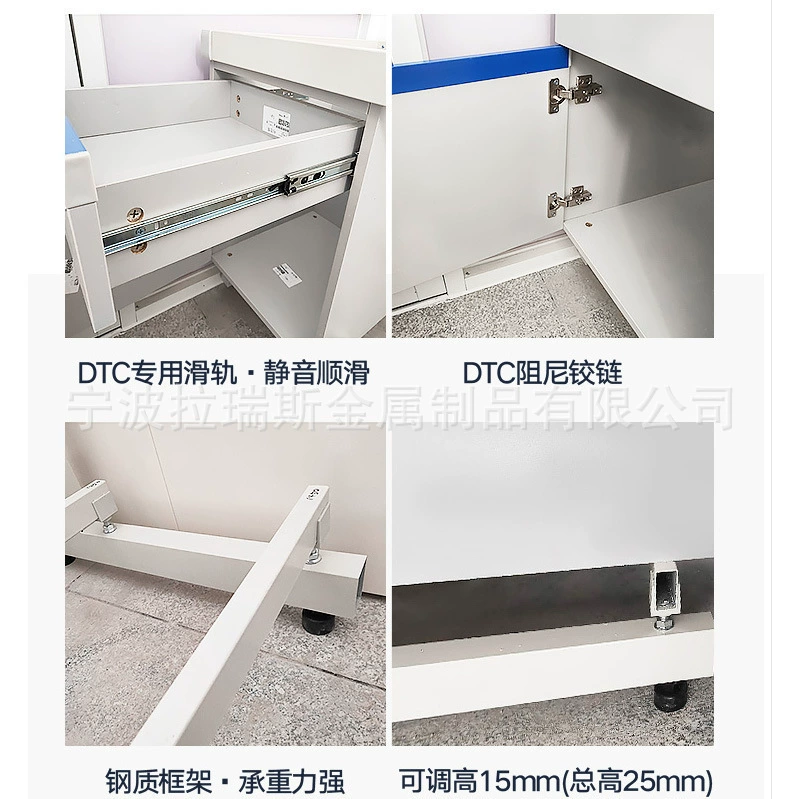 Лабораторный рабочий стол Полная сталь Экспериментальный стол Сталь Деревянная рабочая станция PP Лабораторный стол