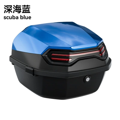 Box, Scooter Rear Trunk – Motorcycle Safety Supplies - xl-explorer-deep-sea-blue-free-installation-accessories-single-tail-box