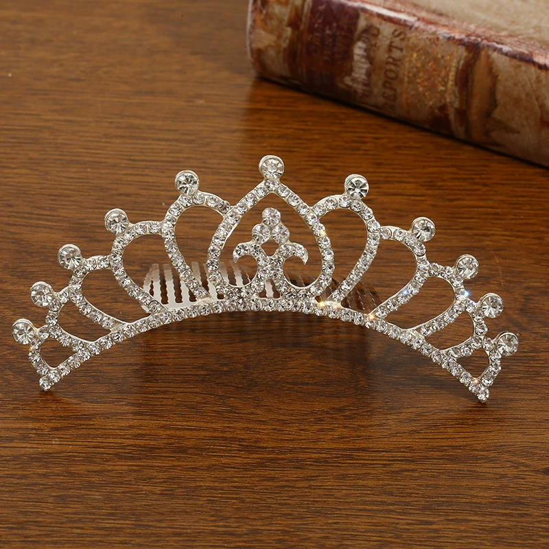Детская металлическая тиара princess, блестящие стразовые ободки для волос, подарок на день рождения, несколько стилей